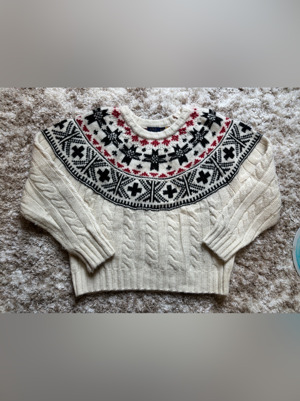Polo RALPH LAUREN Knit-yoke Cable Sweater
